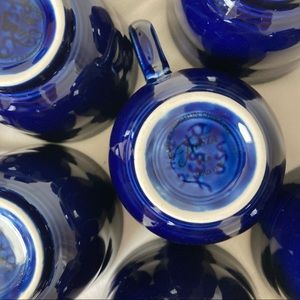 Fiestaware, 6 piece mugs, navy blue